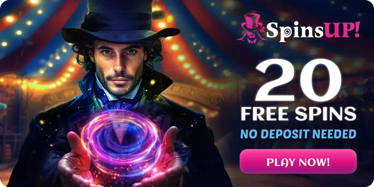 20 Free Spins no deposit Spinsup Casino bonus